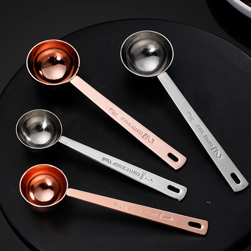 Stainless Steel Coffee Scoop, 2 Tablespoon Measuring Spoon Coffee Scoop,  30Ml Metal Long Handled Spoons Coffee Measuring Spoons, 2